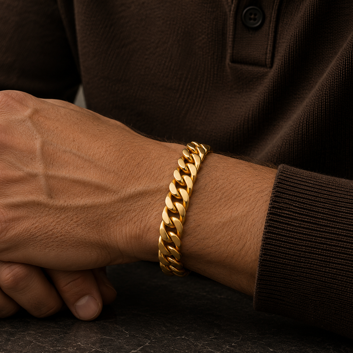 The Bold Gourmette Gold-Tone Stainless Steel Bracelet