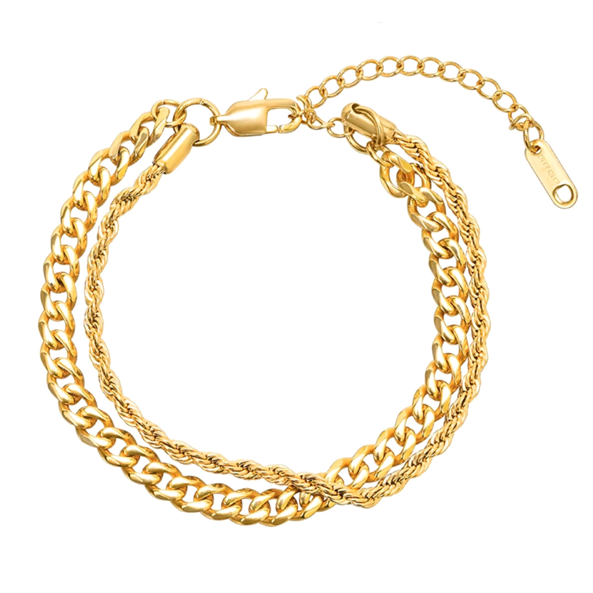 The Double Gourmette Corde Gold-Tone Stainless Steel Bracelet