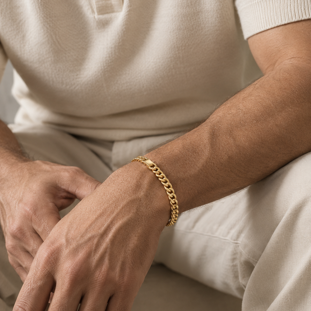 The Fine Gourmette Gold-Tone Stainless Steel Bracelet