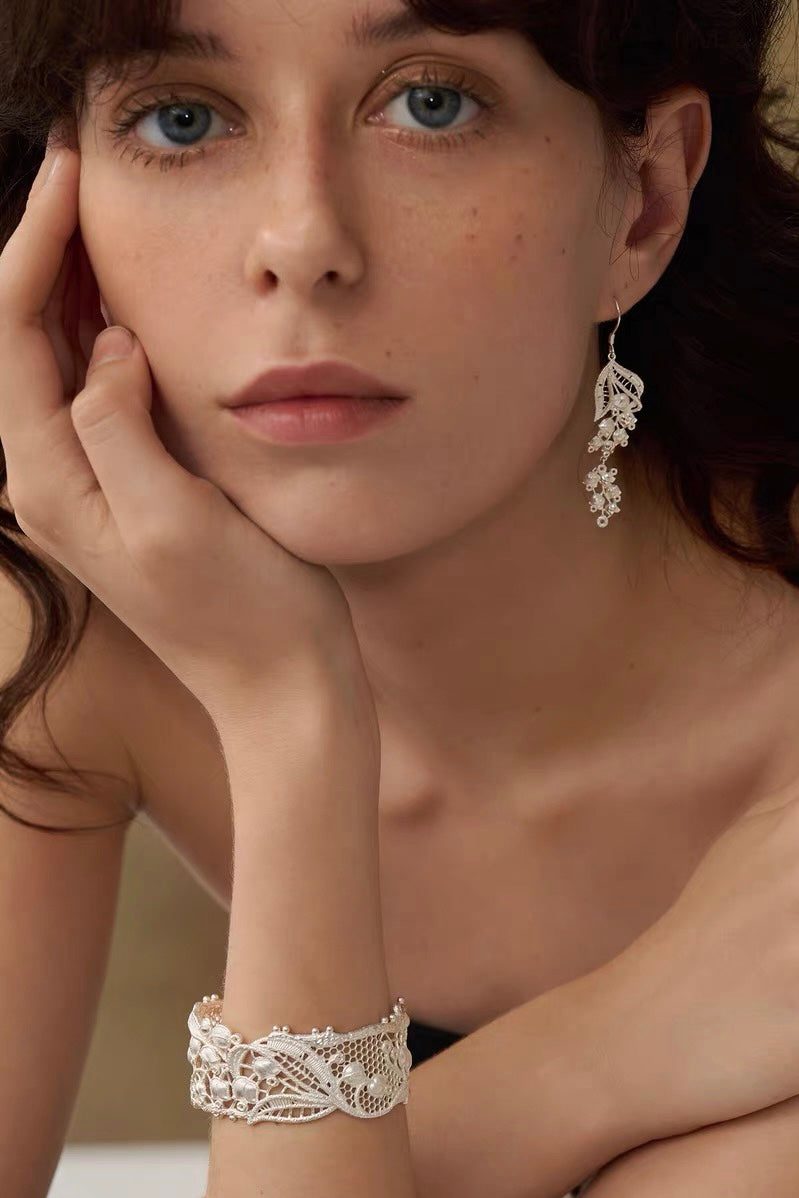 Tudor & Rose Westminster Lace Sterling Silver Bracelet