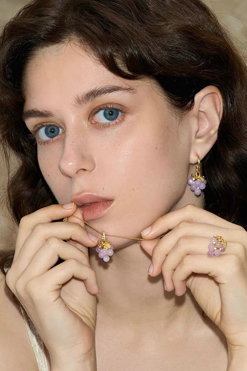 Tudor & Rose Vintage French Royal Layered Gem Drop Earrings