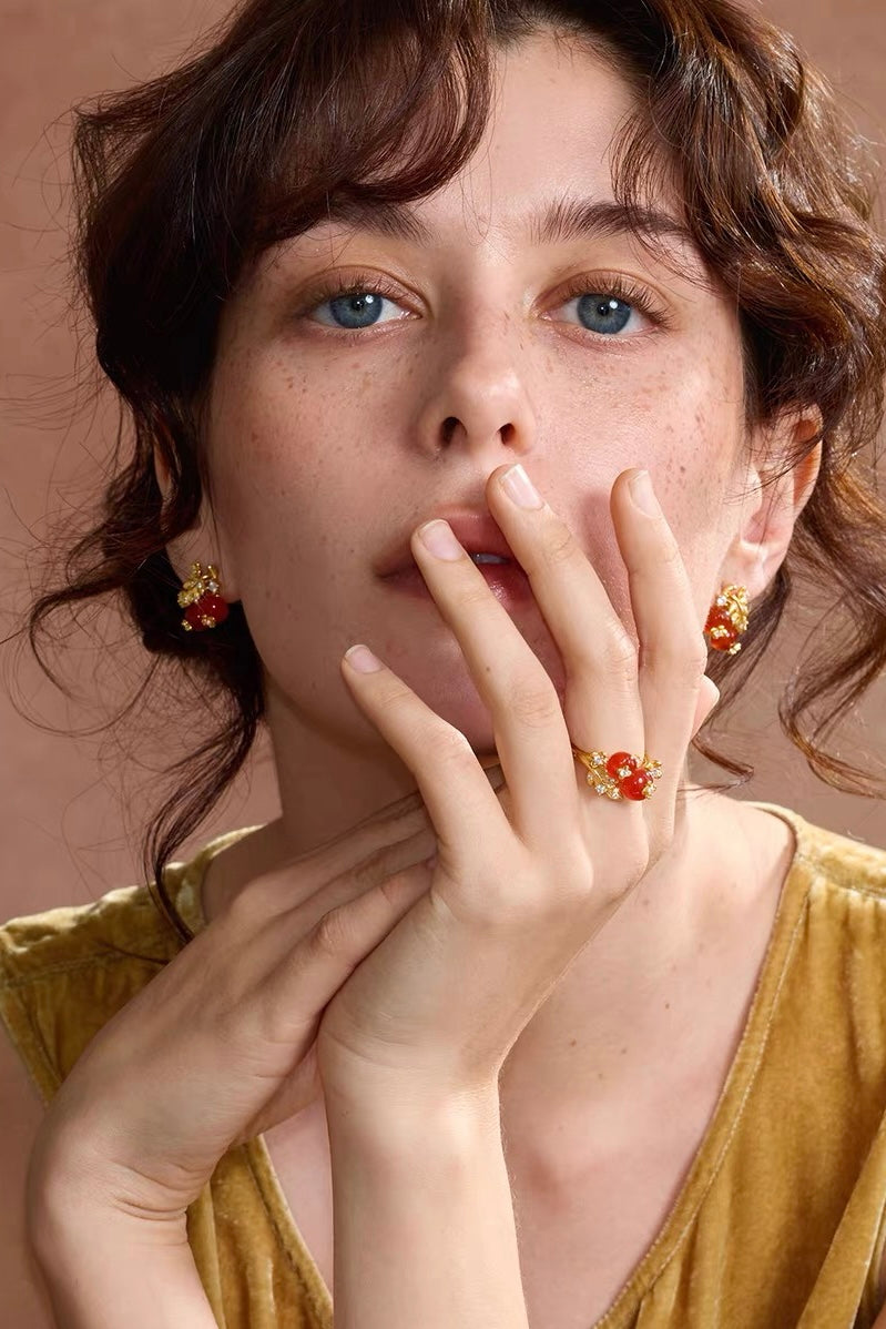 Tudor & Rose Vintage Sustainable Gemstones Crown Ring