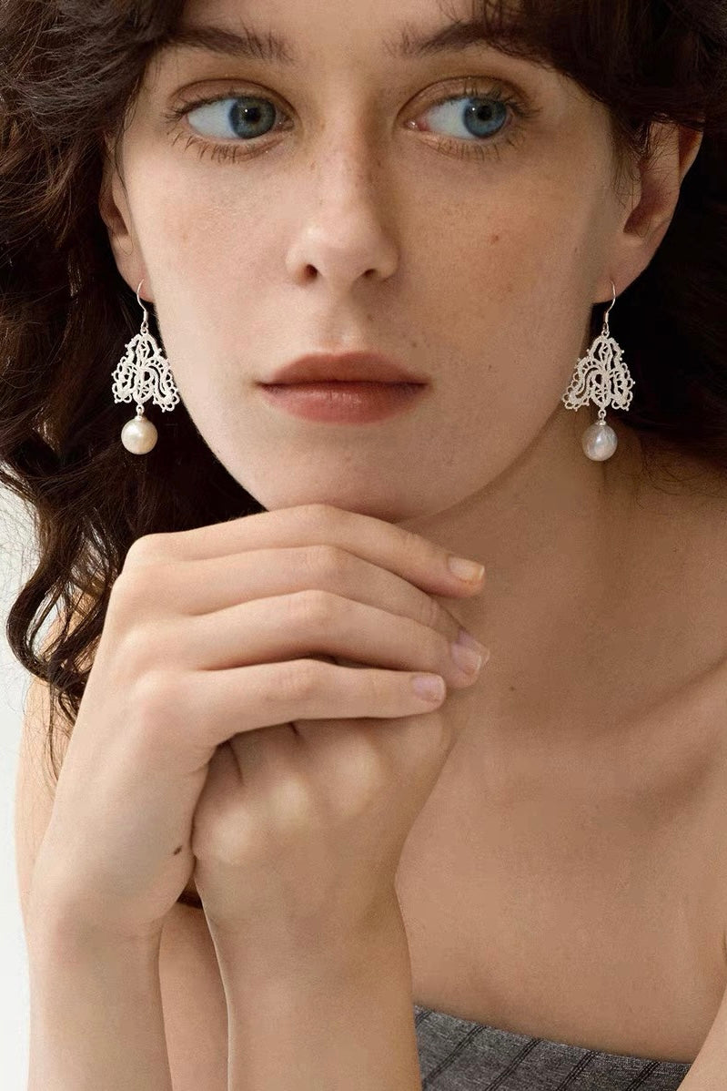 Tudor & Rose Vintage French Royal Bow Stud Earrings