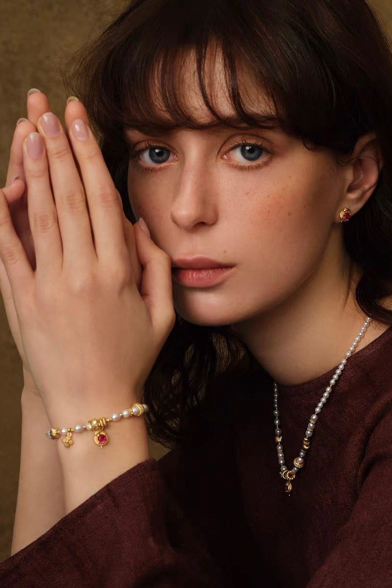 Tudor & Rose Vintage French Royal Bow Stud Earrings