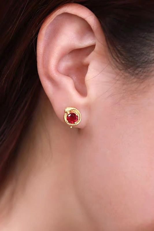 Tudor & Rose Vintage French Royal Bow Stud Earrings