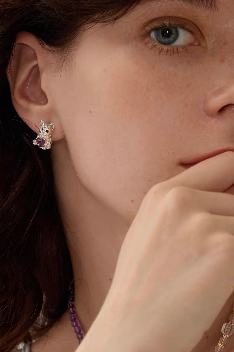 Tudor & Rose Vintage French Royal Bow Stud Earrings