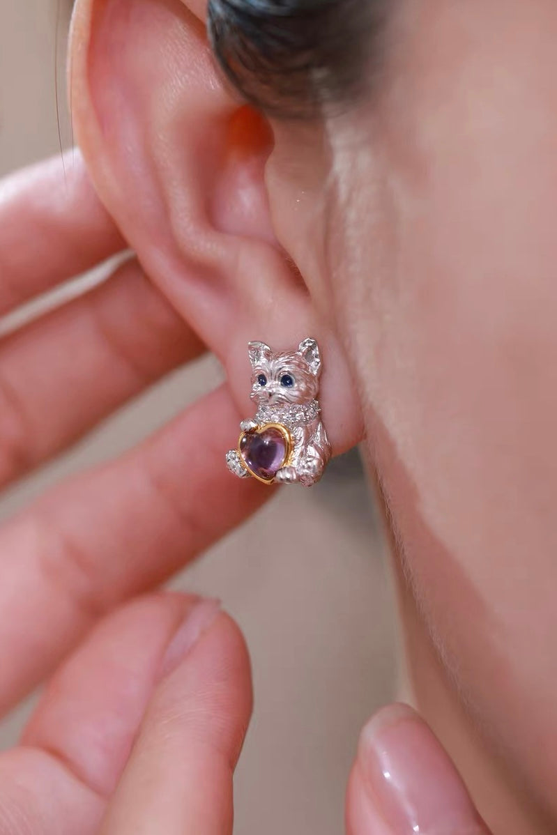 Tudor & Rose Vintage French Royal Bow Stud Earrings