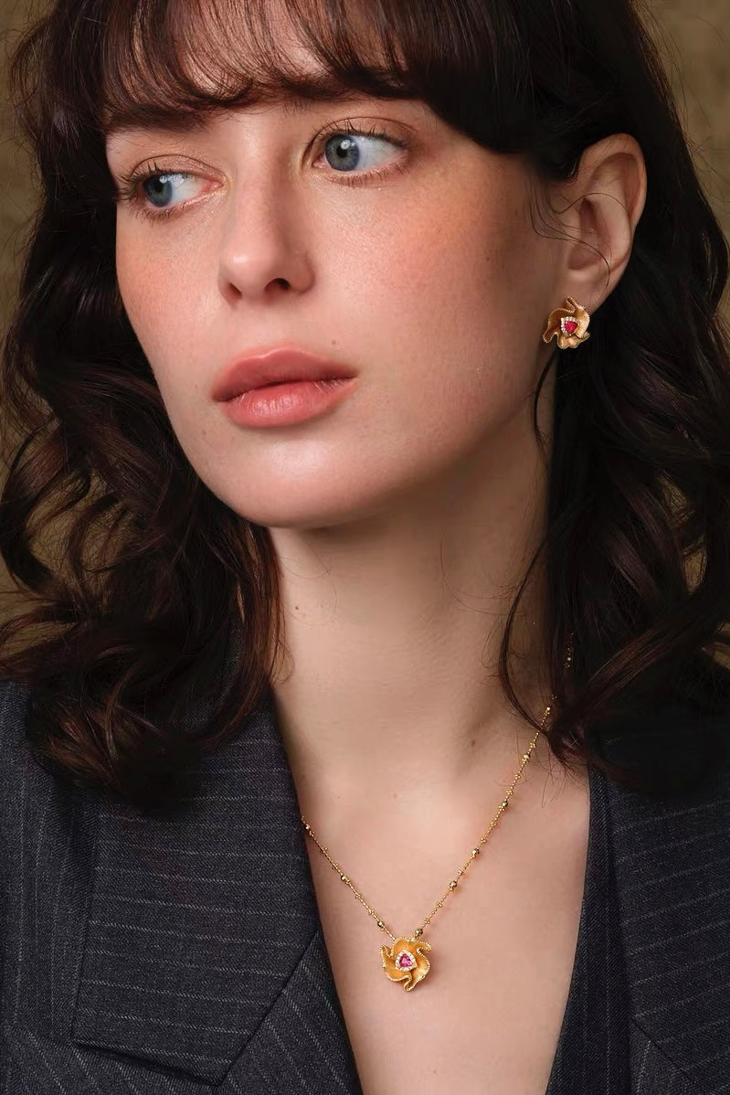 Tudor & Rose Vintage French Royal Bow Stud Earrings