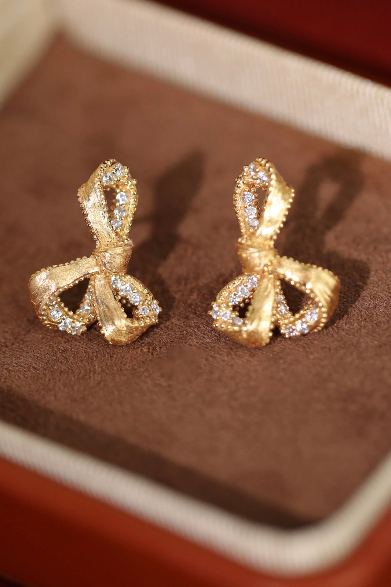 Tudor & Rose Vintage French Royal Bow Stud Earrings